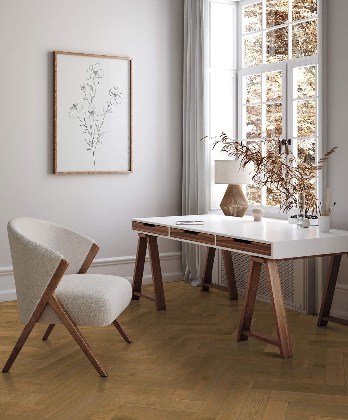 Wayland Herringbone Engineered Hardwood Flooring - Image 17